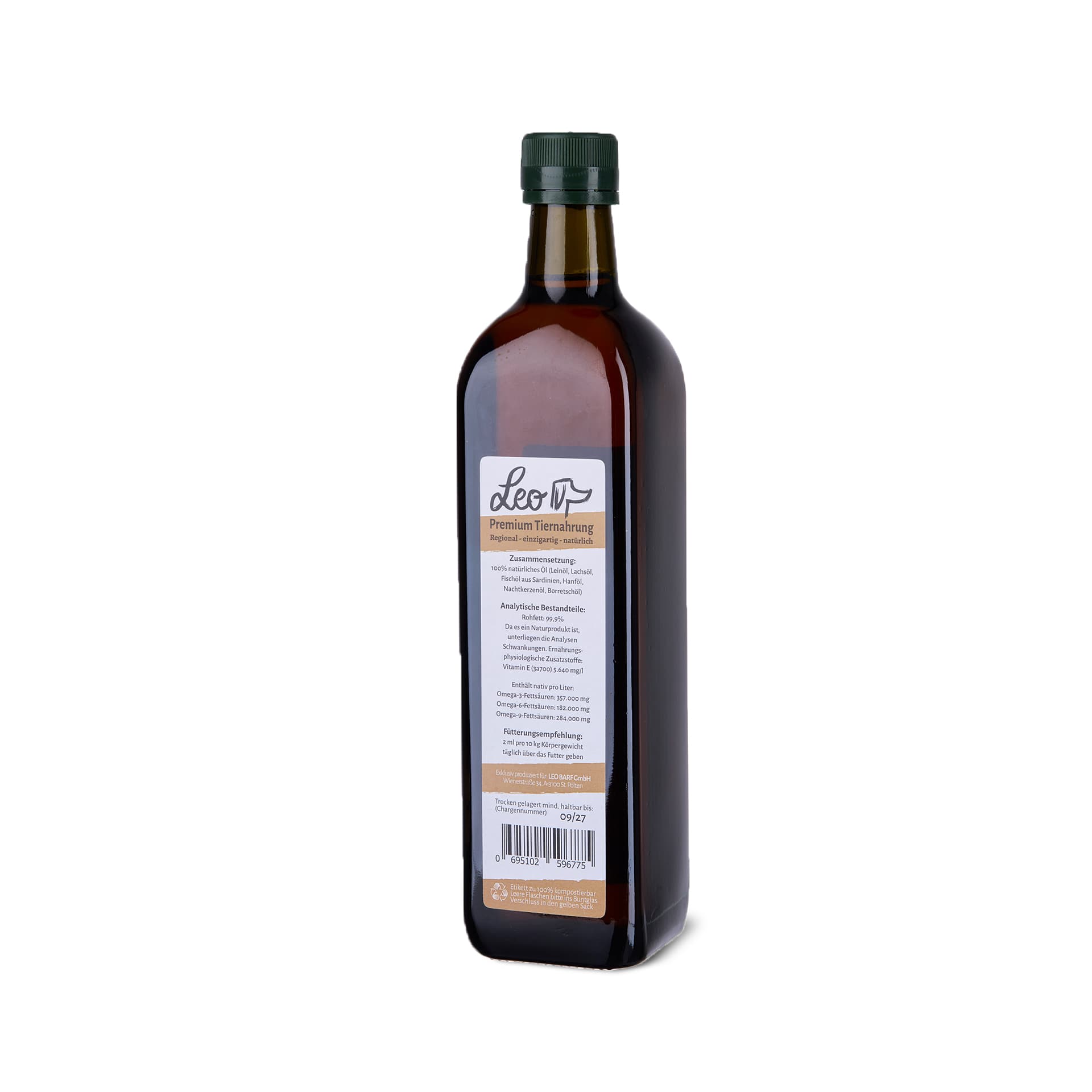 Omega 3-6-9 Futteröl 750g - Leo Barf