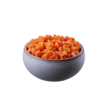 Karottenwürfel tiefgefroren.