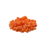 Karottenwürfel tiefgefroren.